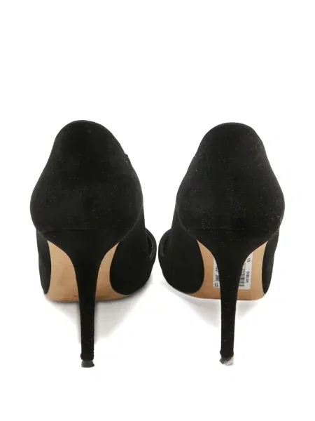 Pantofi cu toc Manolo Blahnik de catifea negru