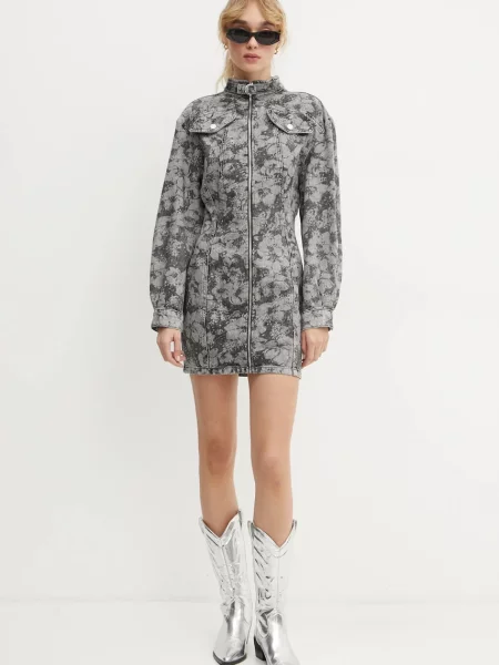 Moschino Jeans rochie jeans mini mulata gri