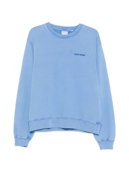Hanorac crewneck Daily Paper cu decolteu rotund cu autograf albastru