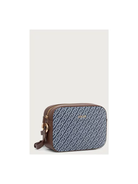 Liu Jo torebka crossbody z bawełną niebieska