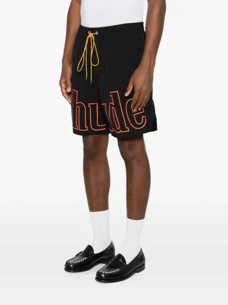 Шорти Rhude с принт с връзки черно