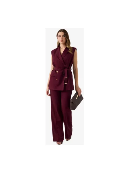 Marciano by Guess kamizelka dwurzędowa z wiskozą RASHIDA czerwona