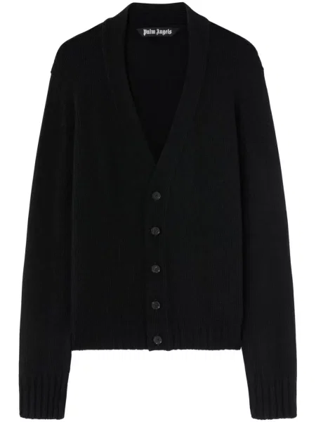 Dzianinowy kardigan Palm Angels czarny