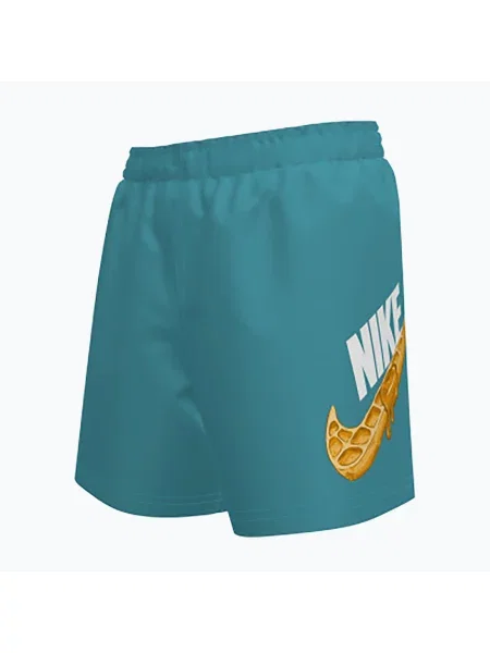 Детски бански шорти Nike Swoosh Waffle 4" Volley dusty cactus синьо