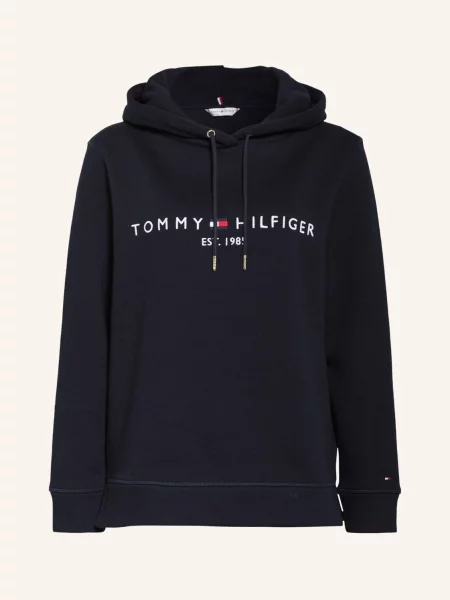 Tommy Hilfiger Mikina S Kapucí tmavě modrá