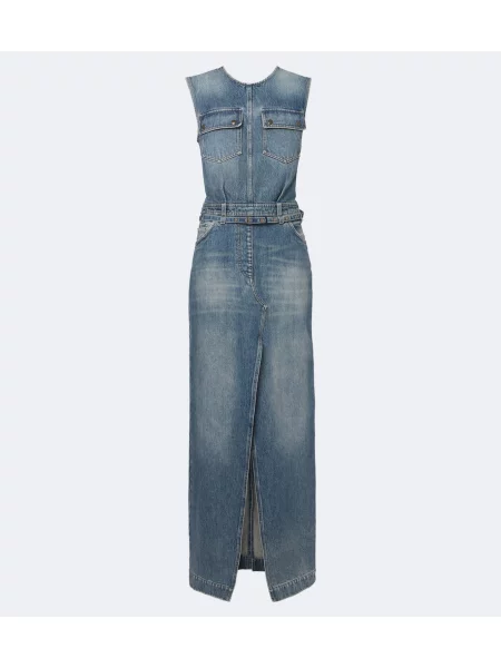 Rochie din denim Dries Van Noten albastru