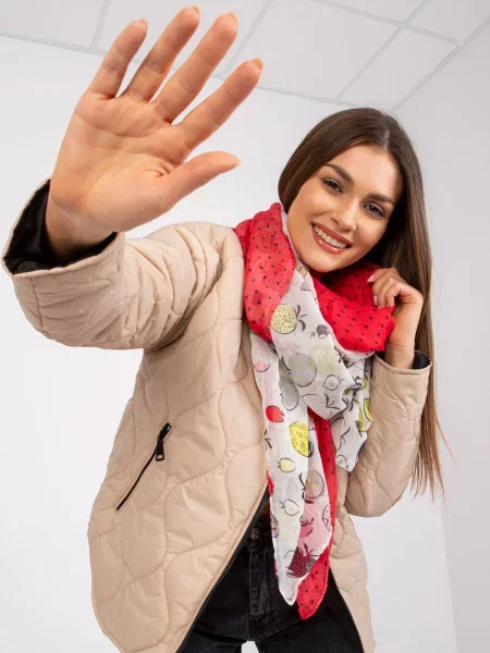 Fular Fashionhunters cu imagine alb