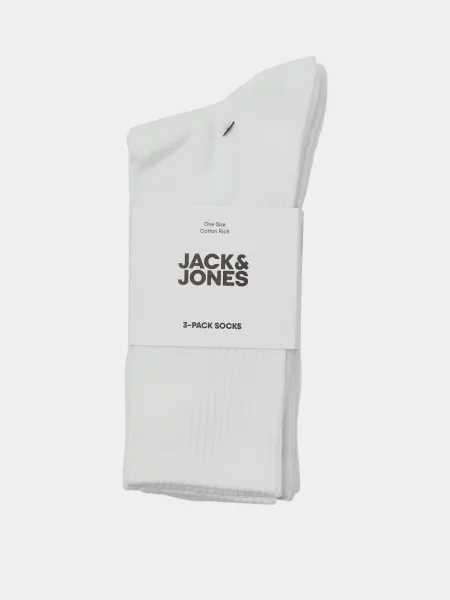 JACK & JONES Набір шкарпеток Бавовна/поліестер білий