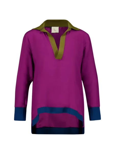 Bluză Paula cu decolteu în V lungă violet