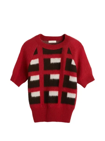 Scurt pulover Slowear tricotate roșu