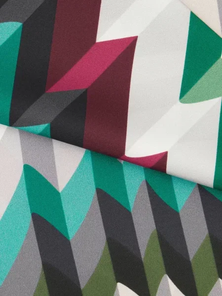Fular Missoni de mătase alb