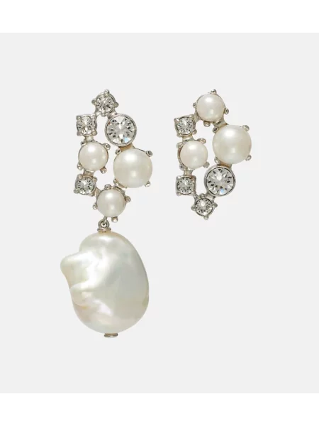 Cercei Givenchy de cristal argintiu