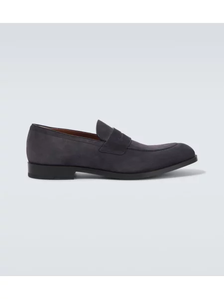 Pantofi loafer Zegna din piele albastru