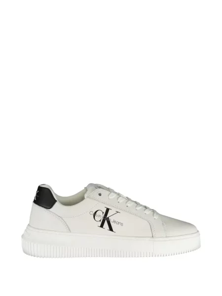 Sneakerși Calvin Klein cu platformă cu autograf alb