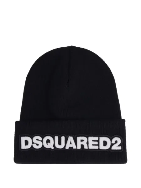 Căciulă Dsquared2 cu nervuri cu autograf negru