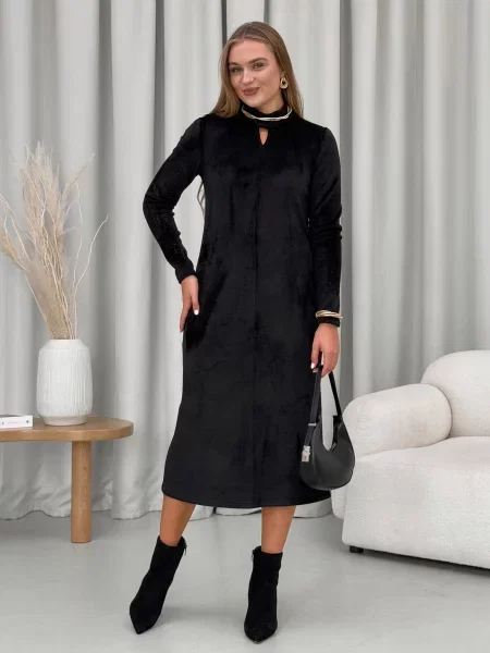 Сукня міді Merlini бавовна/поліестер чорний
