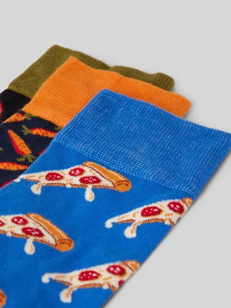 Skarpety z wyhaftowanym motywem w zestawie 3 szt. model ‘Food Enthusiast’ Dillysocks