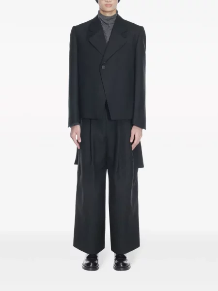 Pantaloni Pet-tree-kor de lână negru