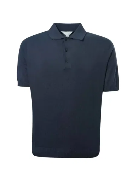Tricou polo Malo tricotate albastru