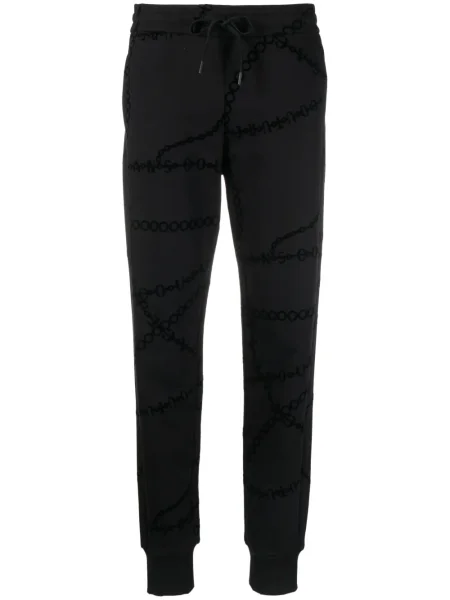 Pantaloni Versace Jeans Couture cu imagine negru