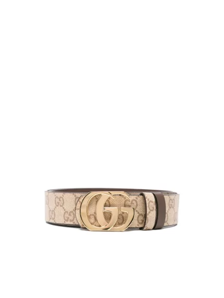 Pasek Gucci skórzany dwustronny beżowy