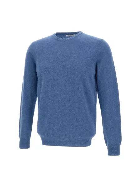 Sweter Kangra wełniany niebieski