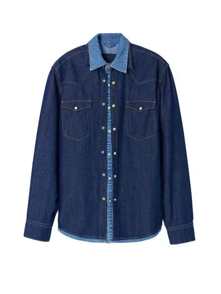 Desigual camasa NUEVAYORK barbati marin cu guler clasic regular albastru