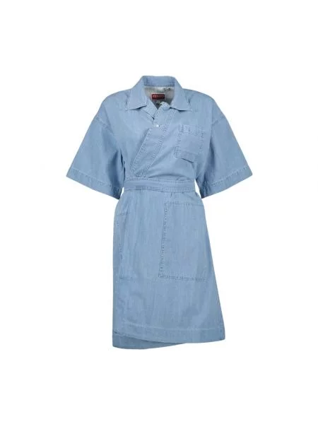 Sukienka jeansowa Kenzo klasyczna niebieska
