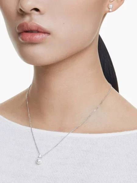 Félcipő Swarovski fehér