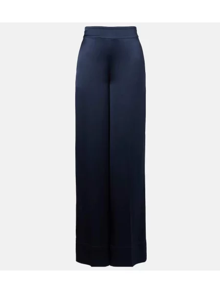 Pantaloni Joseph din satin albastru