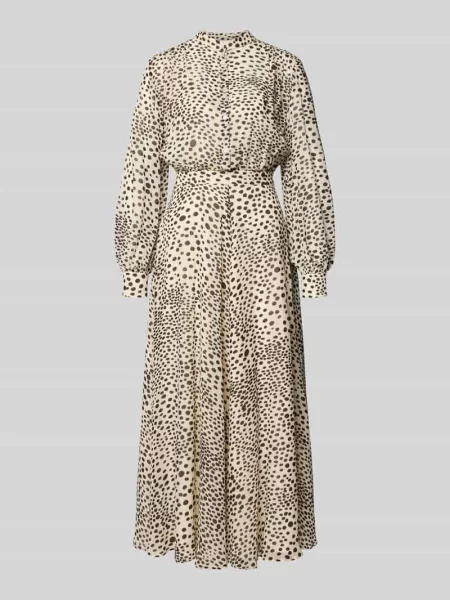 Długa sukienka ze stójką model ‘MASTRO’ Marella biała