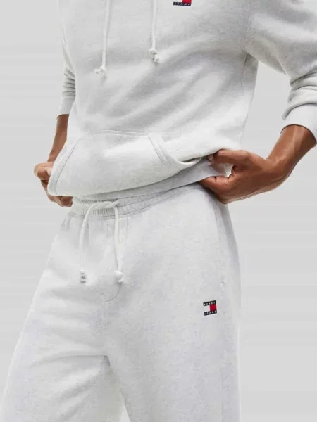 Tommy Jeans spodnie dresowe z bawełną szare