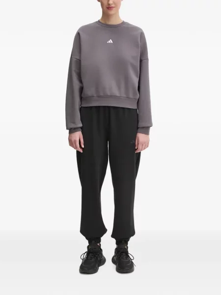 Ριγέ τρέξιμο μπλούζα Adidas από διχτυωτό κόκκινο