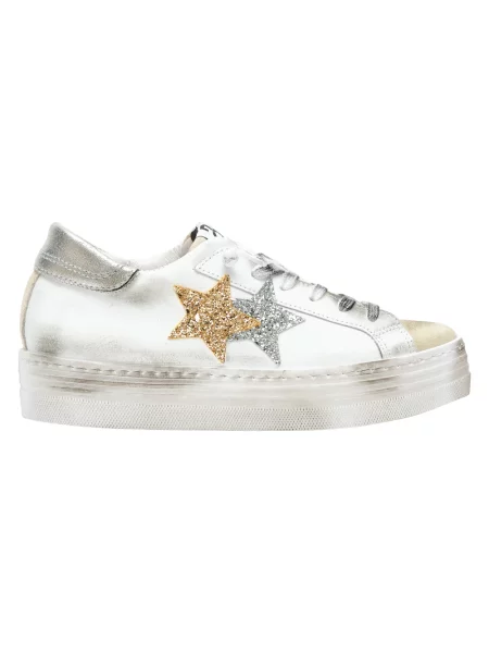 Sneakersy 2star skórzane białe