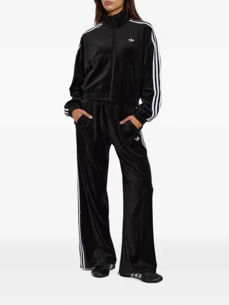 Велур суитчър Adidas с автограф с връзки жълто