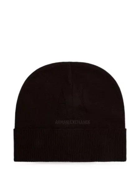 Căciulă Armani Exchange cu broderie maro