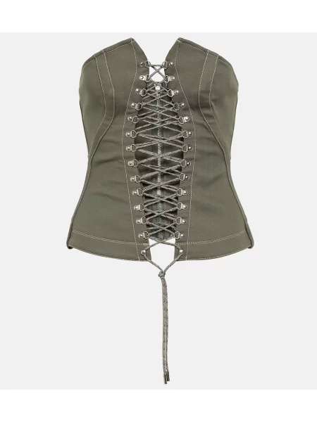 Top Dion Lee z gorsetem szary