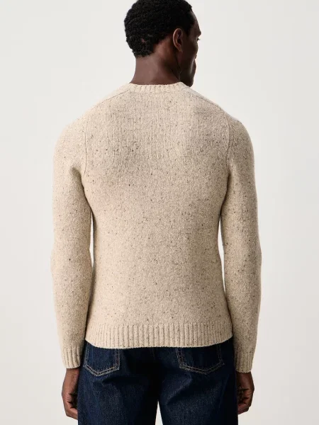 Hackett London sweter z wełny merino beżowy