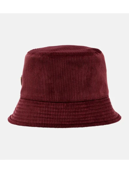 Pălărie Prada de catifea cord bordo