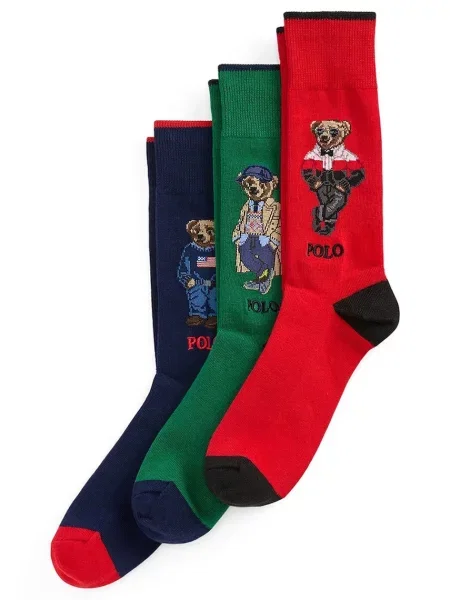 Polo Ralph Lauren șosete pentru bărbați pachet de 3 roșu