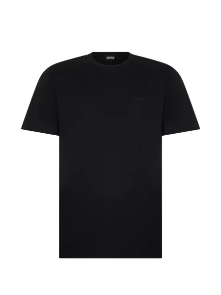 Scurt tricou Zegna cu autograf negru