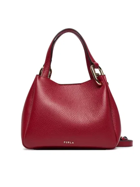 Shopperka Furla skórzana czerwona