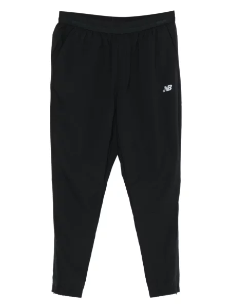 Top αθλητικά New Balance με κέντημα σουέτ με κουκούλα μαύρο