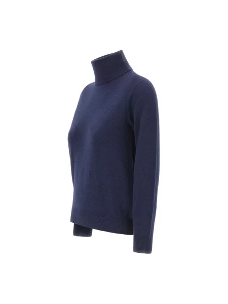 Sweter z golfem Kangra wełniany niebieski