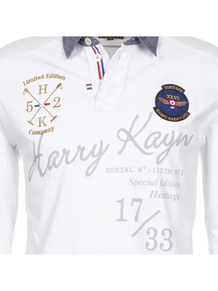 Tricou polo copii Harry Kayn alb