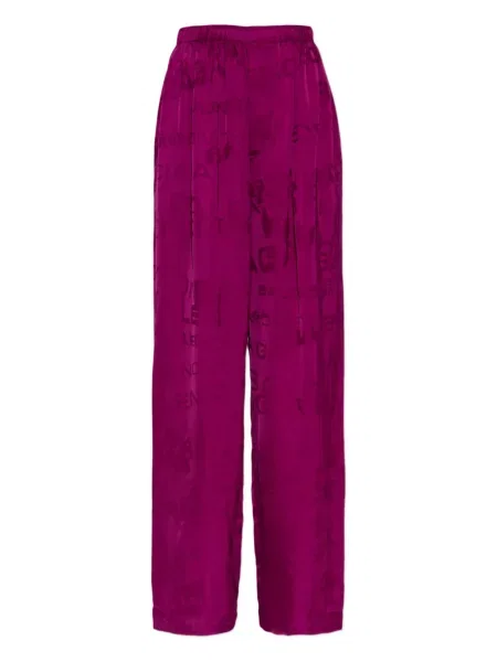 Pantaloni Balenciaga cu autograf violet