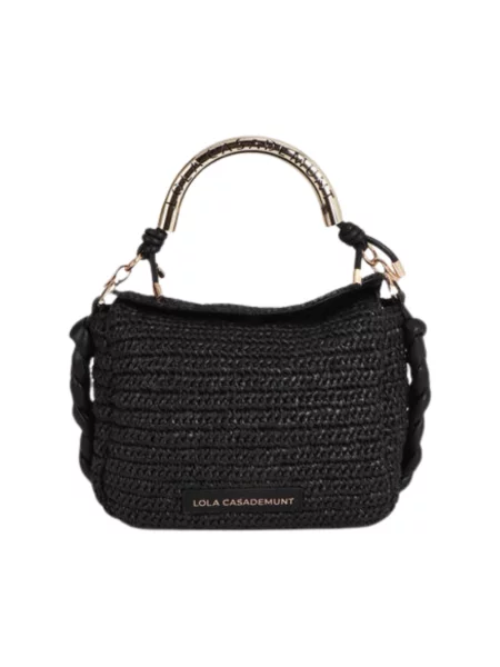 Lola Casademunt torebka crossbody pleciona czarna