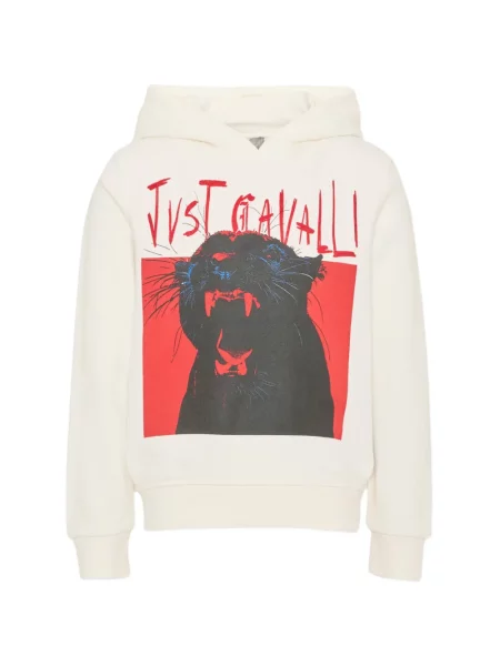 Bluza z kapturem dziecięca Just Cavalli biała
