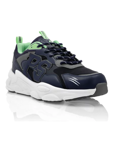Sneakersy Plein Sport skórzane niebieskie
