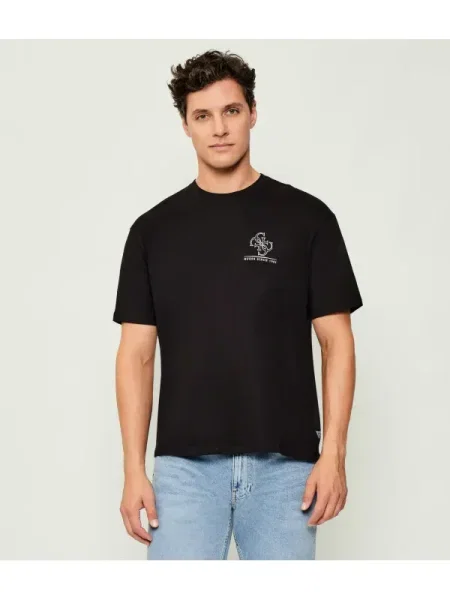 GUESS Tricou | Classic fit negru
